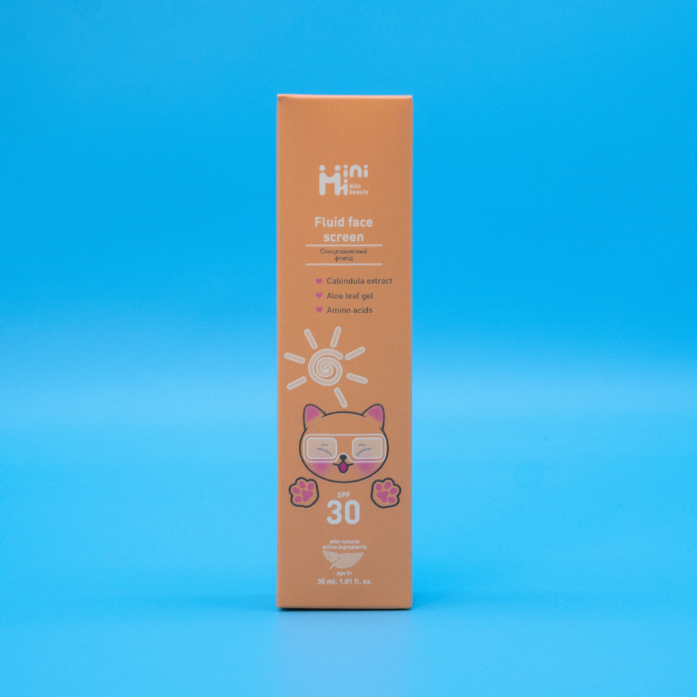 Сонцезахисний флюїд для обличчя SPF30 MiniMi 30 мл у м Рівне